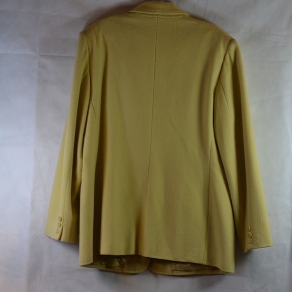 Yellow Wool/Cashmere Blazer SZ 14 Nygard - Picture 7 of 8